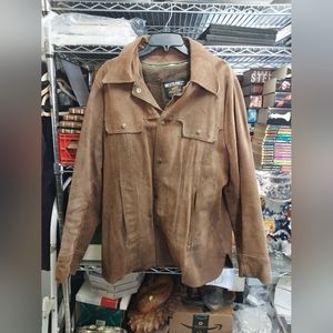 Sears Leather Suede Western Wear Jacket Size42 Tall #4177
